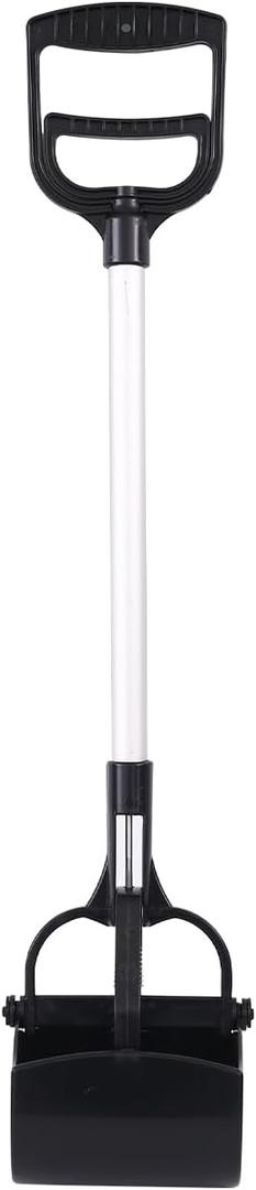 Pet Pooper Scooper,Plastic and Aluminum Dog Poop Grabber with Long Handle, 27.3 inch Lightweight Ergonomic Handle, Use on Grass and Concrete