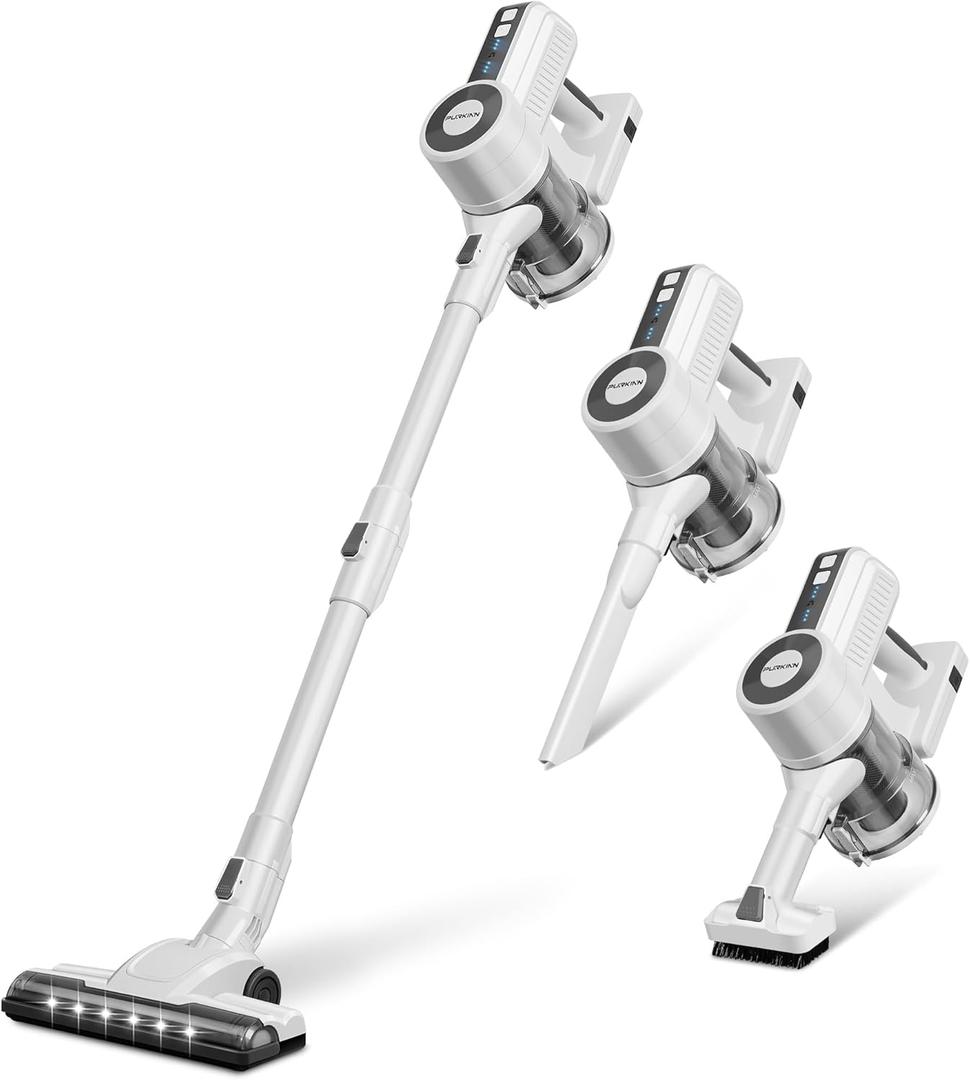 PURKINN B8 Cordless Vacuum, 200W Brushless Motor & 28000Pa Suction, 3-Mode for Carpet & Hard Floor, Lightweight Stick Handheld Vacuum Cleaner for Home and Car