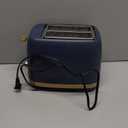 West Bend Timeless 2-Slice Toaster with 7 Browning Levels, Bagel/ Waffle/ Defrost Settings, High-Lift Lever, Anti-Jam, Easy-Clean Crumb Tray, 2-Slice, Blue/ Gold