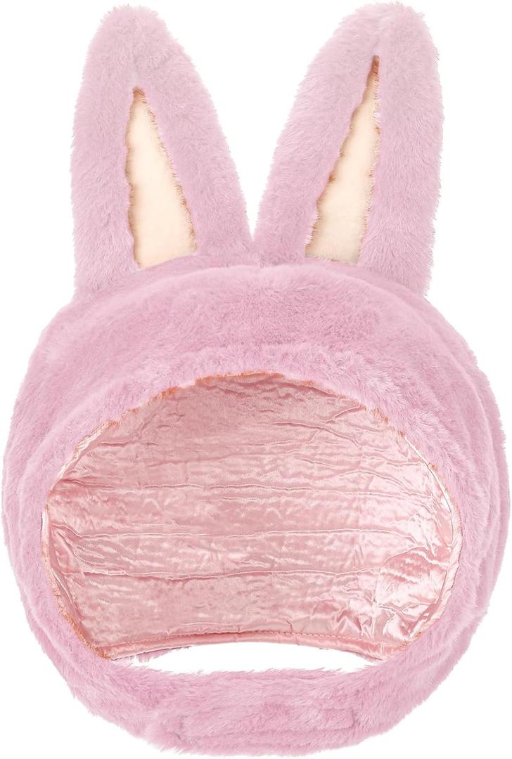 Simgoing Little Monster Cartoon Ears Hat Toy Character Cosplay Dark Hat Fairy Tale Costume for Halloween Party Photo Prop(Plush,Pink)
