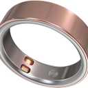 Smart Ring Health Tracker 5ATM Waterproof Sport Ring Exclusive Vibration Alerts Titanium Blood Oxygen/Sleep/Emotional Management Women Cycle Prediction Compatible with iOS/Android Dusk Rose Gold 8.5