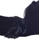 Sansam 50pcs Small Drawstring Velvet Jewelry Pouches, 4.0x4.8 Inch Black Drawstring Velvet Gift Bags,Treat Favor Bags for Wedding, Party, Shower