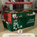 homyfort Christmas Ornament Storage Box, Large Compartment Ornament Organizer Boxes Containers with Dividers for 128 Xmas Holiday Christmas Tree Ornament Storage