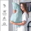 Mulberry Silk Pillowcase for Hair and Skin Standard Size 20"X 26" Pillow Case with Hidden Zipper Soft Breathable Smooth Cooling Silk Pillow Covers for Sleeping (Haze Blue,Standard,1Pcs)