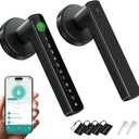 Fingerprint Door Lock,Biometric Smart Door Knob with Keypad Code,6 in 1Keyless Entry Door Handle,App Control,Generate Passcode Remotely,for Bedrooms Office Home Hotel Apartment