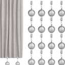 BOXOB 16pcs Outdoor Curtain Weights, Metal Resin Windproof Waterproof All Weather Drapery Weights Ball Heavy Outdoor Secure Your Drapery Anchors Clip for Tablecloth Cover Flag Shower Liner