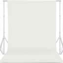 GFCC 8FTX10FT Ivory Backdrop Background for Photography Photo Booth Backdrop for Photoshoot Background Screen Video Recording Parties Curtain