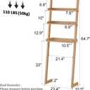 Over The Toilet Storage Shelf Wood, 3-Tier Above Toilet Organizer Rack, Freestanding Above Toilet Shelf for Bathroom, Laundry, Space Saver, Natural Color., 23.4 inches x 10.5 inches x 64.7 inches