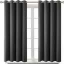 BGment Blackout Curtains - Grommet Thermal Insulated Room Darkening Bedroom and Living Room Curtain, Set of 2 Panels (52 x 54 Inch, Dark Grey)