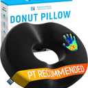 PT Endorsed Donut Pillow for Tailbone Pain Relief Cushion, Hemorrhoid Pillow for Sitting, Donut Cushion Post Surgery, Lifting Cushions Postpartum Pregnancy, Sciatica, Coccyx Cushions, Butt Pillows (Medium - Up to 240 Lbs)