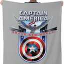 NORTHWEST Marvel Captain America Brave New World Silk Touch Throw Blanket, Cozy for All Seasons, Lightweight for Couch, Sofa, Boys Girls Bedding, 50X60 Inches