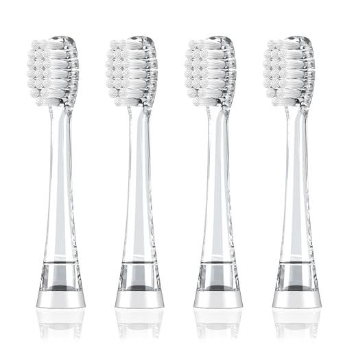 Dada-Tech Kids Electric Toothbrush Replacement Heads for DT-BB1, DT-K6, SG-513, SG-977- Pack of 4 (M)