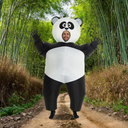 Morph Inflatable Panda Costume for Adults - Animal Suit with Built-In Fan and Gloves, Funny Giant Panda Halloween Fancy Dress