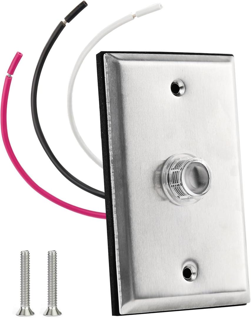 Photocell Sensor for Outdoor Lights, Dusk to Dawn Sensor, Photo Cell for Outdoor Lighting, Photocell Switch with Wall Plate and Mounting Screws (1PC)