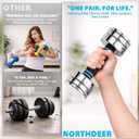 Northdeer Steel Dumbbells Ultracompact & Adjustable Chrome Dumbbell with Foam Handles 5lb 10lb 15lb 20lb 30lb 50lb Home Gym Workout (Choice of Size)