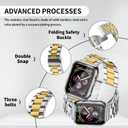 Stainless Steel Band and Case Compatible With Apple Watch Iwatch Ultra Series 11 10 9 8 7 6 5 4 3 2 1 SE 49mm 45mm 46mm 44mm 42mm 41mm 40mm 38mm,Men Women Classic Classy Metal Business