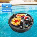 Floating Tray for PoolFloating Pool Tray, Floating Tray - Floating Pool Table, Ideal for Food & Drinks - Floating Table for Pool - Essential Floating Food Tray for Pool Activities(Round), Large