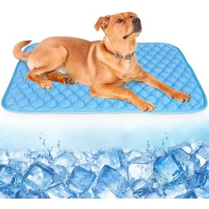 Dog Cooling Mat Self Cool Pad for Dogs and Cats, Washable Portable Pet Sleeping Pad for Summer,Large 39.4" x 27.6"