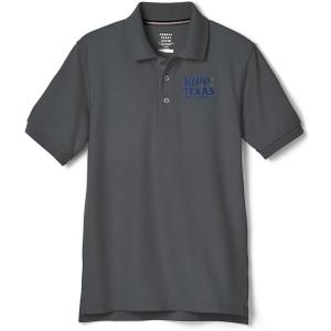Adult Short Sleeve Pique Polo Shirt (Small, High School Grey)