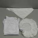 Colonial Costume Set White Mob Cap Bonnet Shawl Waist Apron Pilgrim Costume Accessories for Women Girls