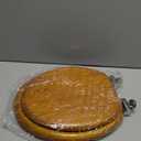 Angel Shield Wood Veneer Natural Toilet Seat with Quiet Close,Easy Clean,Quick-Release Hinges(Round,Oak) (Round-16.5")