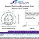 SP 3 Inch Extender Booster Elevated Raised Toilet Seat Risers for Seniors Adults Elderly Handicap Disabled Fits Most Standard and Elongated Toilets - White