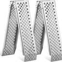 FACHNUO Aluminum Truck Ramps (2PC), 880lbs Capacity  Heavy Duty Loading Ramp for Pickup Trucks, Motorcycles, Dirt Bikes, ATVs, UTVs, Lawn Mowers, Golf Carts, Trailers  63''L x 8.5''W Tailgate Ramp