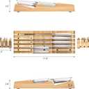 Cangshan HELENA Series German Steel Forged 7-Piece In-Drawer Knife Set (White), 18.3-Inch