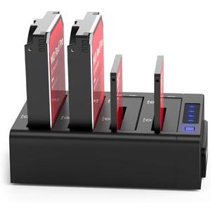 ORICO 4 Bay External Hard Drive Docking Station USB 3.0 to SATA I/II/III for 2.5''/3.5'' HDD SSD with Hard Drive Clone Function Slope Design Support UASP [4 x 20TB]-6648US3
