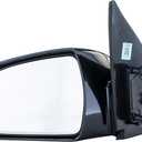 Dependable Direct Driver Side Mirror Fits Hyundai Sonata 2006, 2007, 2008, 2009, 2010, Heated, Power Adjust, Non-Folding and Unpainted  Right Rear View Door Mirror OEM Replacement Parts HY1320149