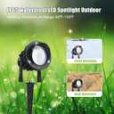 10W Dusk to Dawn Led Light 120V 3000K 1000lm Warm White Landscape Outdoor Spotlights with Photocell Sensor IP65 Waterproof Spot Lights for Yard Flag Garden Tree