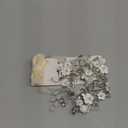 Unicra Bride Flower Wedding Hairpiece Pearls Bridal Hair Accessory with Crystals for Women and Girls (Silver)