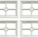 4 Pcs 20.7" 13.8" Garage Door Windows Inserts, Vinyl Window Frame and UV Resistant Acryl Glass, Garage Door Replacement Panels (Square Cross)