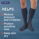 JOBST SensiFoot Diabetic Compression Socks for Men and Women 8-15 mmHg with Seamless Toe and Moisture Management - Extra Padding in Toe, Foot, and Heel Area - Knee High - Closed Toe - Navy, X-Large