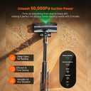 uwant V500 Cordless Vacuum Cleaner with Auto Empty&Auto Dust Scrap System, 7-Layer HEPA Filtration, Anti-Tangle Brush, Stick Vacuum for Pet Hair, Hard Floors, CarpetGrey