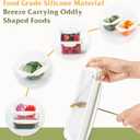 Food Storage Containers with Silicone Stretch Pods for Food Storage in Fridge Reusable Plastic Food Saver with Elastic Lids Fresh Pod for Onions Kitchen Storage and Organization (M)