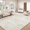 Area Rug 9x12 Living Room Rugs: Washable Modern Rug Large Non-Slip Soft Rugs Stain Resistant Printed Rug Indoor Carpet for Bedroom Kitchen Dining Room Nursery Playroom Home(Beige, 9'x12')