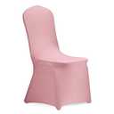 Peomeise Stretch Spandex Chair Cover for Wedding Party Dining Banquet Event (Dusty Rose, 6)