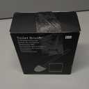 Sellemer Toilet Brush and Holder Set - Flexible Toilet Bowl Brush Head with Silicone Bristles, Compact Size for Storage and Organization, Ventilation Slots Base (1 Pack, Silver)