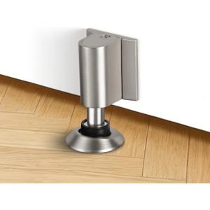 Magnetic Door Stoppers for Bottom of Door, Magnet Floor Door Stop Retractable, Door Holder to Keep Door Open, Suitable for Door Gaps Less Than 1 Inch (25mm) Brushed Nickel 1 Pack DS268BN-1