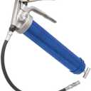 Lincoln 1134 Pistol Grip Grease Gun with 18" Whip Flex Hose and Coupler, 6" Rigid Extension, 7,500 PSI, Premium Dual Lip Follower, Variable Stroke, Jam-proof Toggle, Filler Air Bleeder Combo
