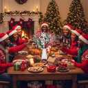 24 Pcs Artificial Christmas Berry Stem Picks Star Picks Faux Floral Berry Spray Branches Christmas Table Centerpiece Home Office Vase Filler Decoration (Red,White,Green)