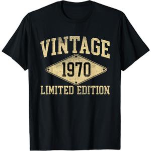 Vintage 1970 Limited Edition Year of Birth Birthday T-Shirt