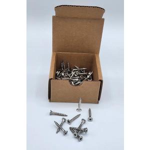 #8 x 1-1/4 Square Drive Deck Screws in 316 Stainless, Type 17 Wood Cutting Point, 100/Box