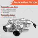 Aluminium Thermostat Assembly w/Sensor Compatible with Land Rover LR4 Discovery Range Rover Sport Velar, Compatible with Jaguar F-Type F-Pace XF XE XJ 3.0 2014-20 Replace for LR117568