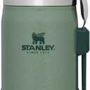 STANLEY Classic Food Jar and Spork | Vacuum Insulated Food Container | Wide Mouth Screw On Lid | Packable for Travel | Stainless Steel with Leakproof Lid | BPA-Free (14 oz)