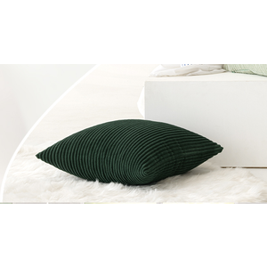 MIULEE Pack of 2 Christmas Green Couch Throw Pillow Covers 18x18 Inch Soft Cushion Covers for Sofa Living Room Solid Dyed Pillow Cases
