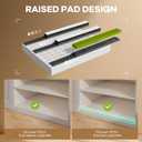Seinloes 2 Pack Pull out Cabinet Organizer 21" Deep With Raising Pad for Framed Cabinets, Expandable Slide out Drawers for Kitchen Cabinets with 4pcs Divider Racks, Roll out Shelves 9"-14" W White