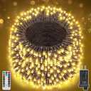 394FT 1200 LED Christmas Lights Outdoor, Warm White Christmas Tree Lights Plug in, 8 Modes Twinkle String Light for Bedroom Wedding Party Ceiling Xmas Home Decorations