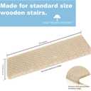 Oak Valley Designs Rounded Bullnose Carpet Stair Treads - Anti Slip Indoor Stair Mats for Wooden Stairs, Style: Bayside Charm, Crystal Canyon 27" W X 9.75" D (Set of 4)